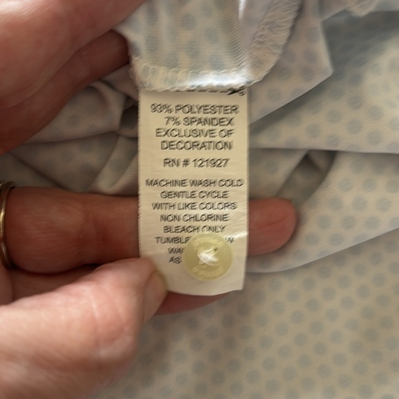 Johnnie O Polo Shirt Men's Xl Blue/White Golf Print Longview Logo - Picture 7 of 8